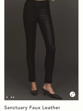 Sanctuary Black Faux Leather Skinny Pants